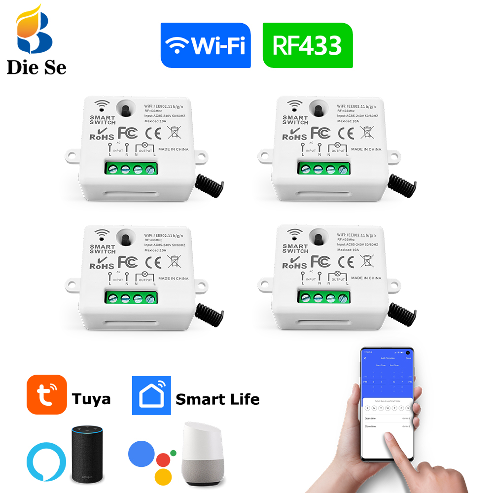 Tuya WiFi Smart Light Switch 4 - Home Improvement Ideas recension och pris