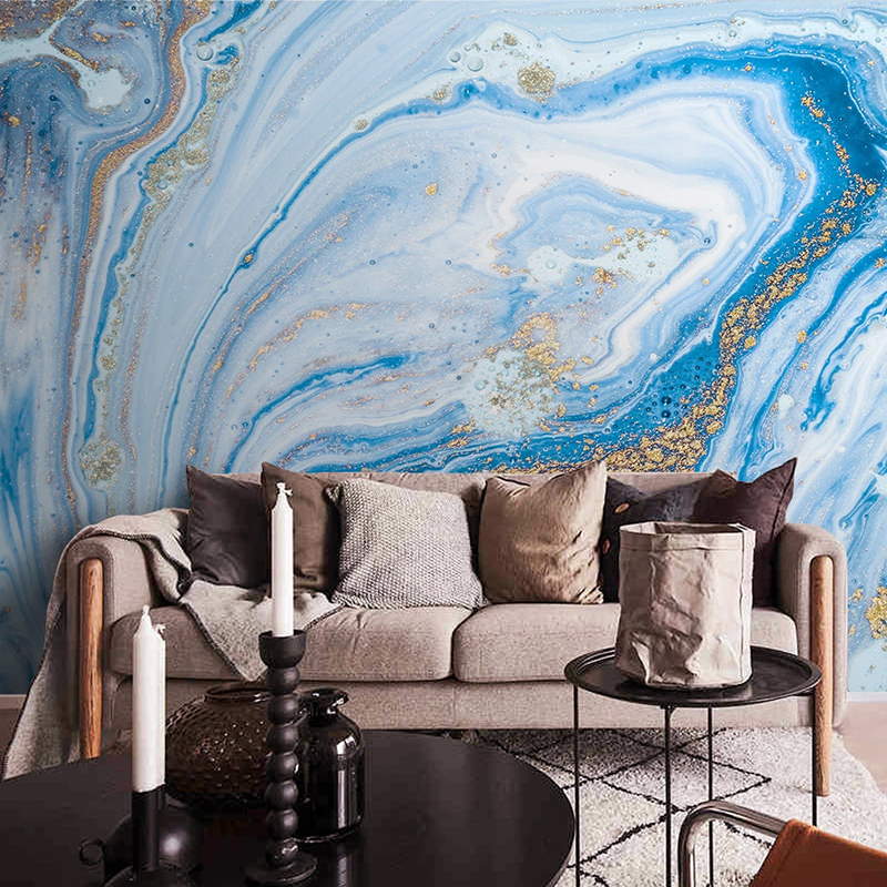 Custom Large Murals Blue Marbl - Home Improvement Ideas recension och pris